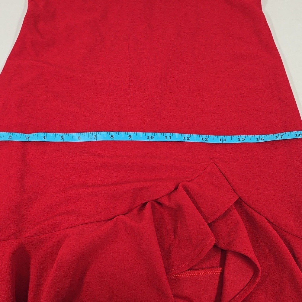 Selfie LeslieEmoji Asymmetrical Hemline Dress Red - Picture 10 of 11
